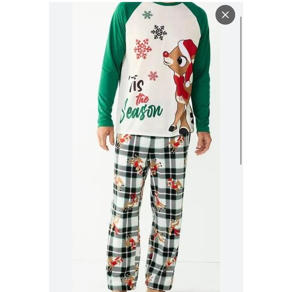 Rudolf Matching Family & Dog PJ Set Red Nose Reindeer Christmas Med, 2X Pajamas - Picture 2 of 14